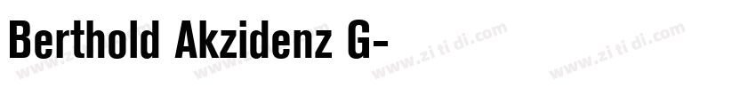 Berthold Akzidenz G字体转换